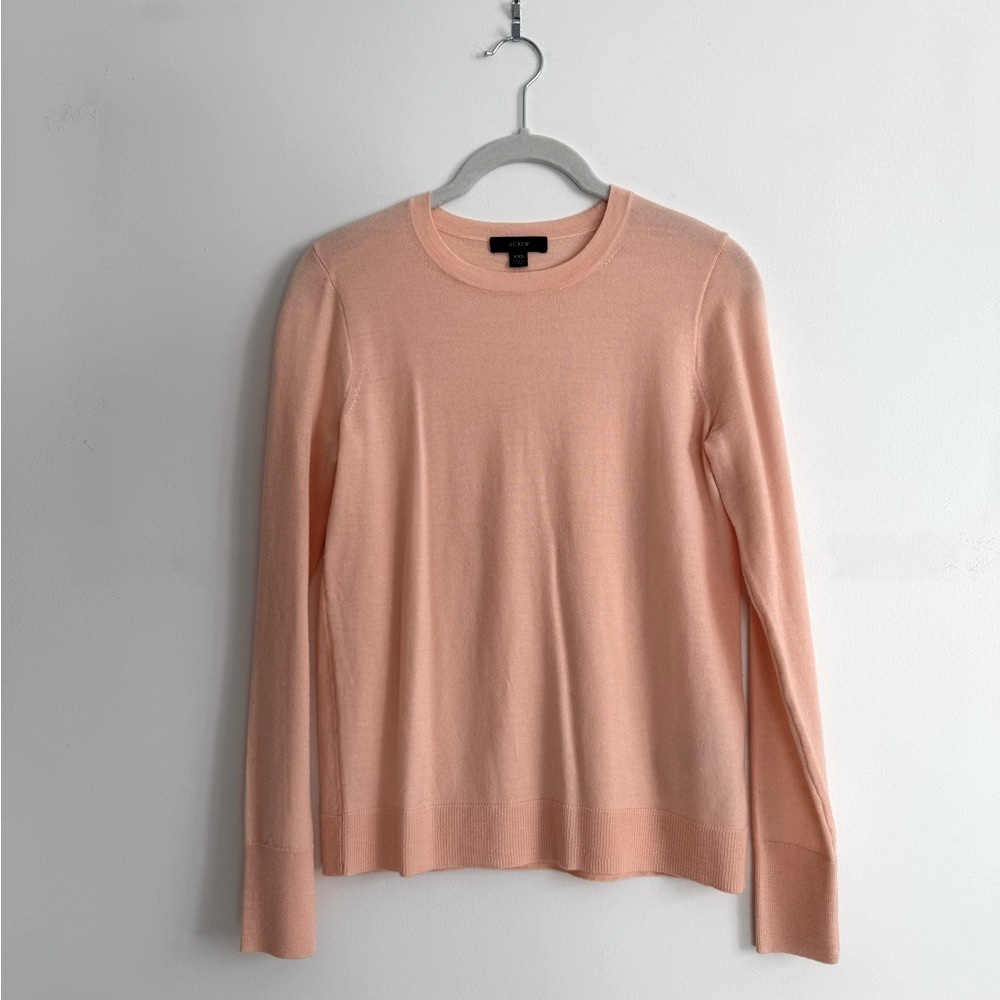 XXS J.Crew Margot Crewneck Sweater in Pale Nectar Pink Peach